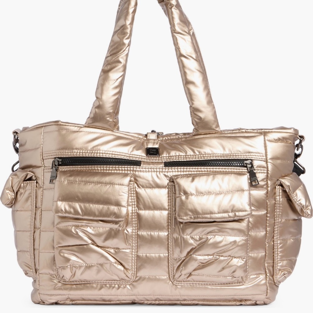 THINK ROYLN Shiny Pearl Gold reversible Quilted Tote
Other color, pearl indigo - Picture 4 of 5